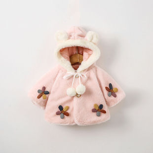Baby Outwear Autumn Clothing Boys and Girls Outwear Autumn and Winter 1 Year Old 3 Baby Cotton Outwear Baby Clothes Fleece-Lined Thickeneded and Warm