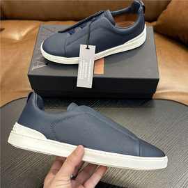 欧洲男鞋2025新款男士小白鞋潮流男鞋脚蹬时尚休闲鞋板鞋懒人鞋