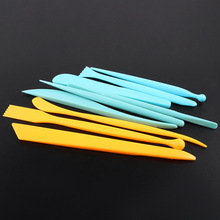 儿童陶艺工具3支套装蓝色泥塑修坯刀ABS塑料雕塑陶泥粘土玩具批发