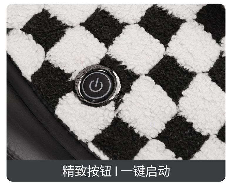 Graphene Car Heated Seat Cushion Electric Heated Plush Seat Cushion 12V24V Flannel Warm Cross-Border Manufacturer Dropshipping