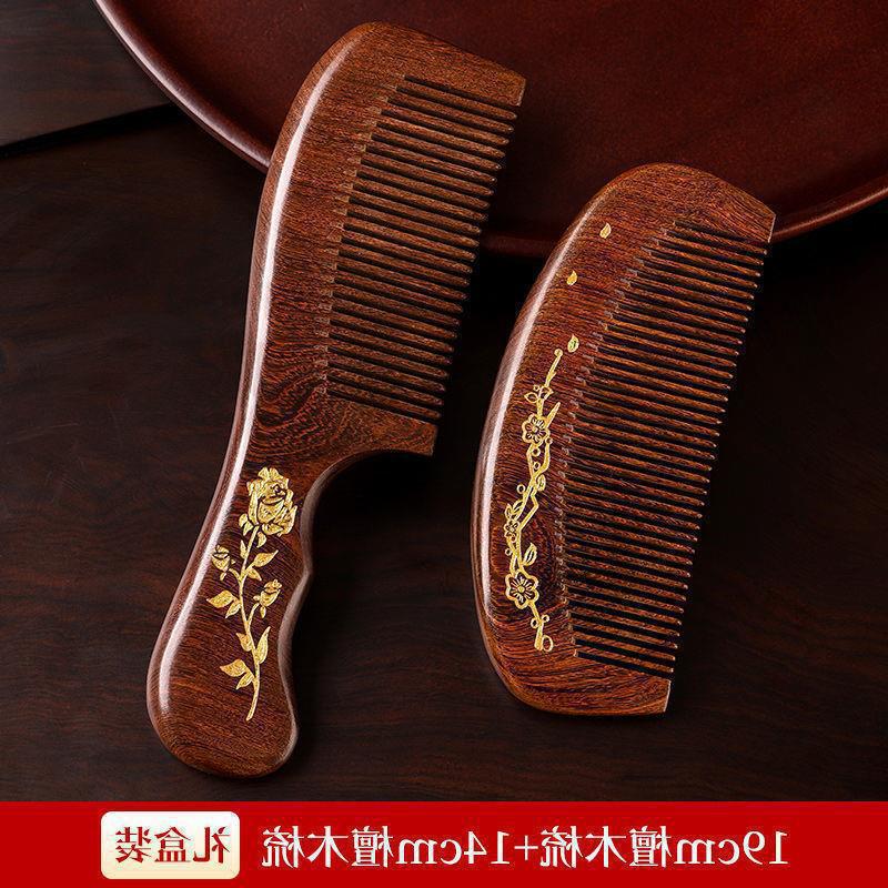 TANMU カーペンターコーム 女性用 サンダルウッド 女性用 家庭用 ピーチウッド 静電気ホーン 大型カーリングコーム メンズ アンチ|undefined
