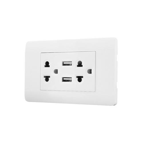 Type 118 American standard USB socket American PD fast charging USB American standard Thailand 110V Taiwan 15A six-hole socket panel