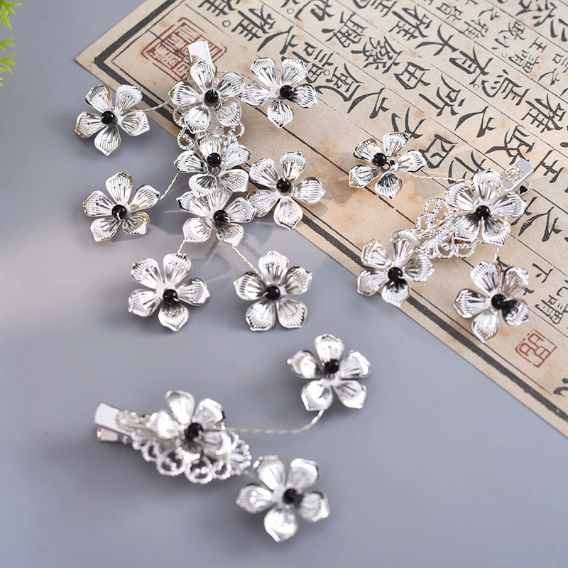 Павильон Ландыша Туманная слух: тот же стиль Jue Jingyi, ультра-волшебный аксессуар в древнем стиле Hanfu, серебряная шпилька для волос Miao, универсальная.