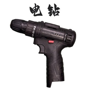 跨境12V手電鑽電動螺絲刀沖擊鑽黑土手槍鑽套裝鋰電充電式外貿