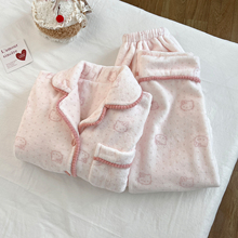 kitty猫睡衣女款2025新款秋冬季珊瑚绒加厚加绒法兰绒可爱家居服