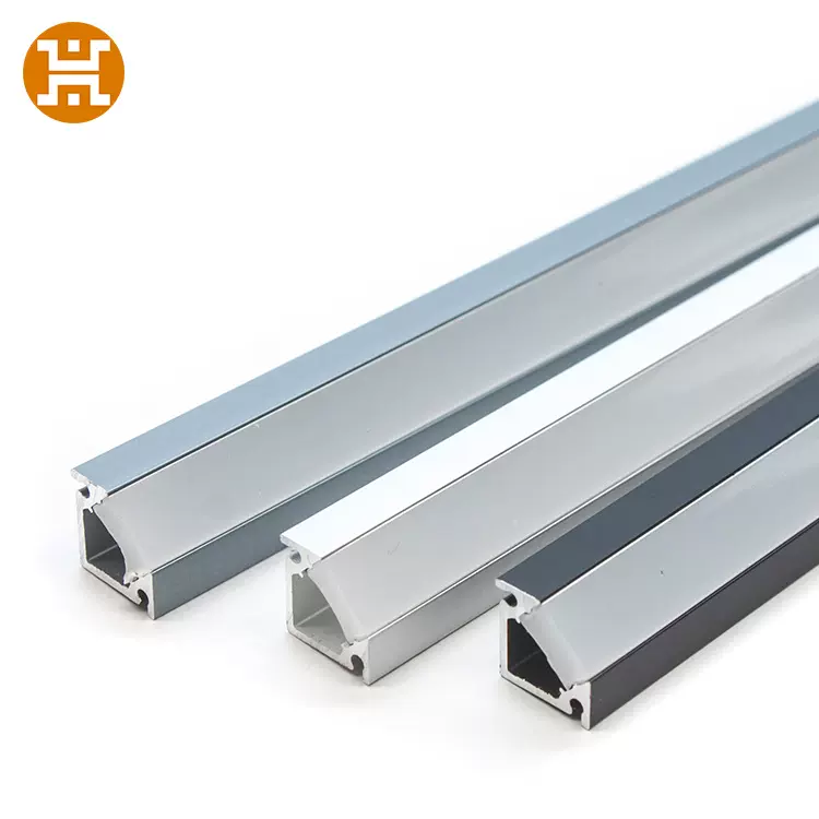 硅胶款角灯线条灯铝槽外壳套件 直角硬灯条墙角LED暗槽灯条套件