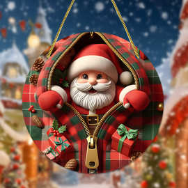 跨境口袋圣诞老人节日装饰品挂进圣诞节家庭派对装饰用品礼物饰品