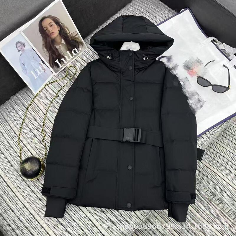 【南油玫瑰高端女装】25新款时尚气质百搭舒适腰带连帽羽绒服外套|undefined