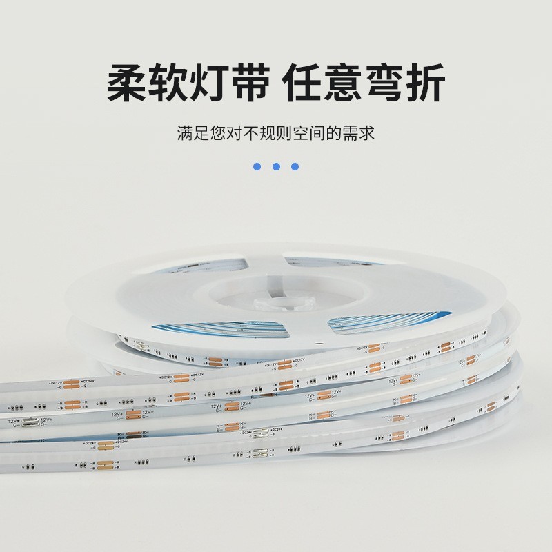 卸売 12 V/24 V 低電圧 COB カラフルな RGB ライトストリップハイライト雰囲気ライトボックスストリップ自己粘着 LED ソフトライトストリップ|undefined