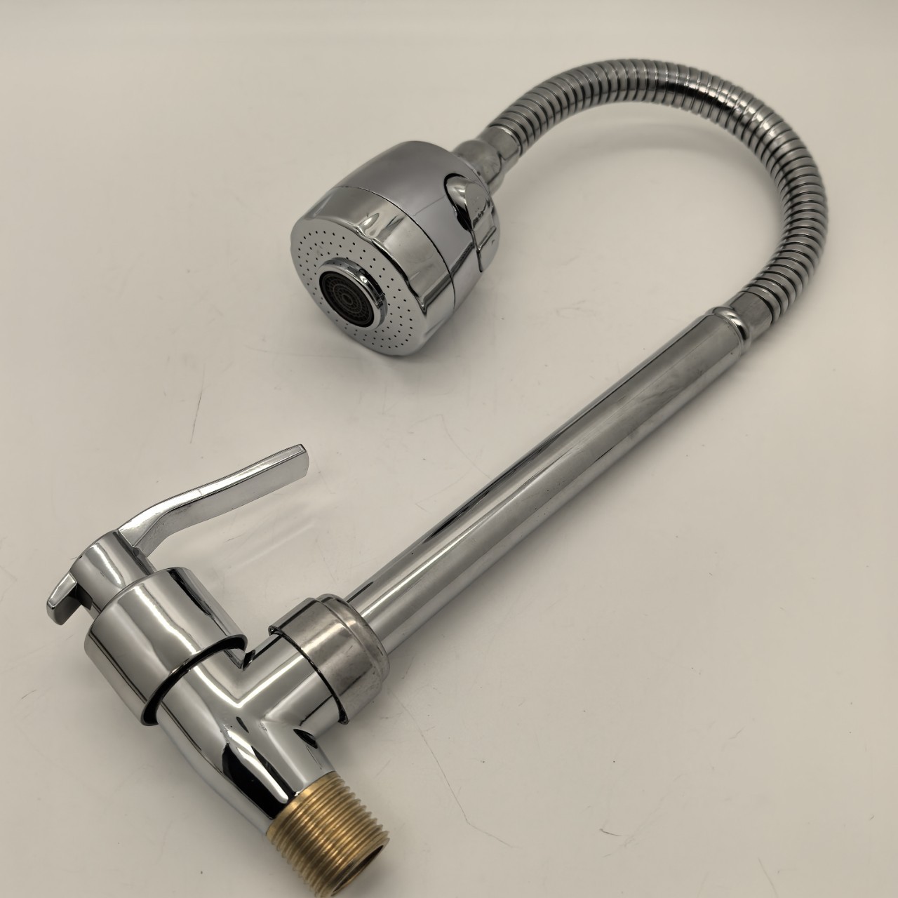 锌合金360度旋转万向水龙头 单冷厨用水龙头 入墙式菜盆水龙头