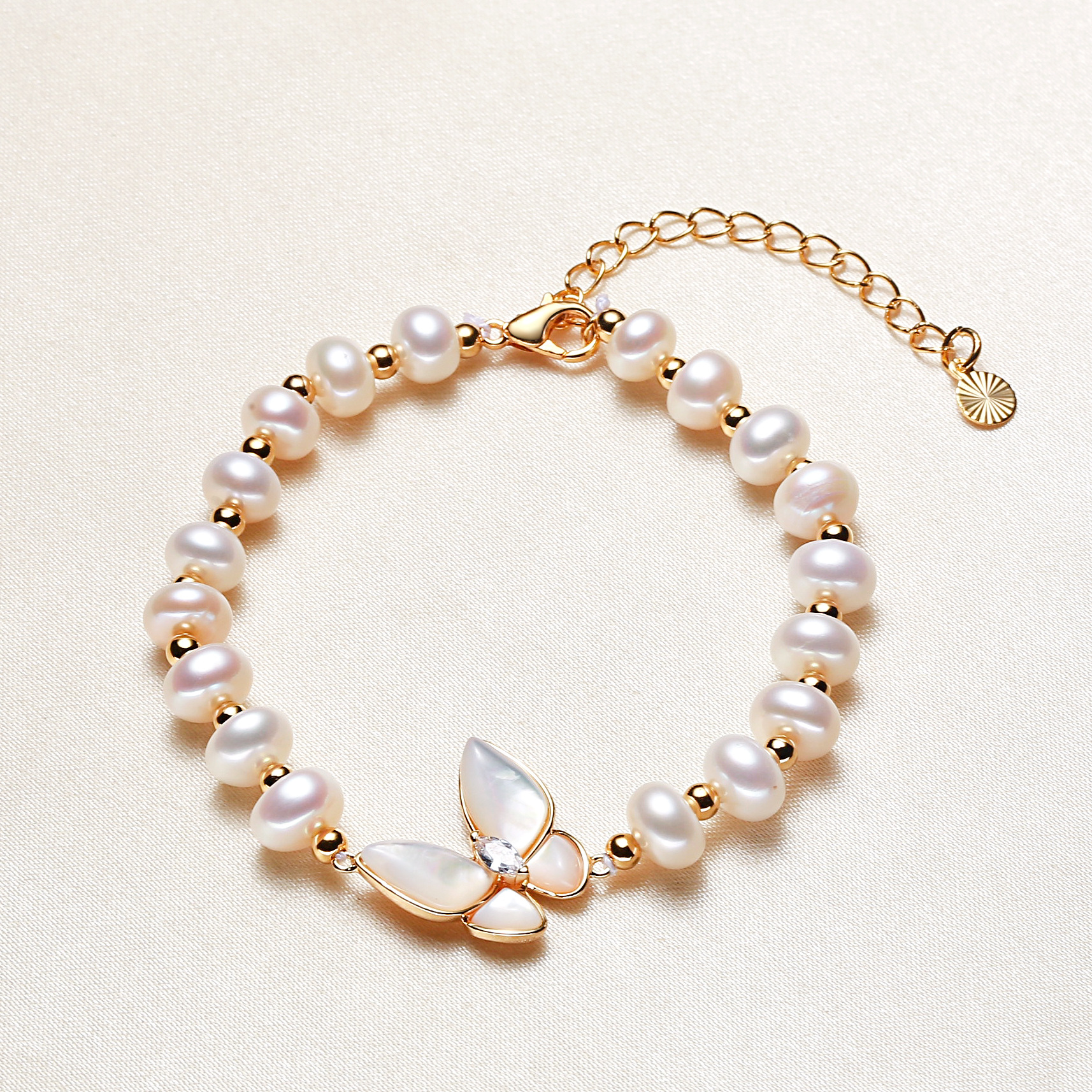 15g Weight Bracelets Classification Copper Chain Material 1 Piece Quantity Freshwater Pearl Copper Bracelets
