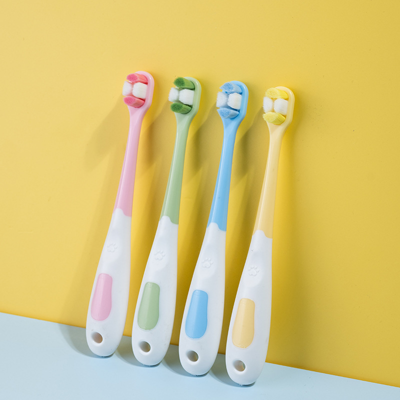 Children's ten thousand hair toothbrush wholesale one-year-old baby small head toothbrush baby deciduous soft hair toothbrush bare brush wholesale