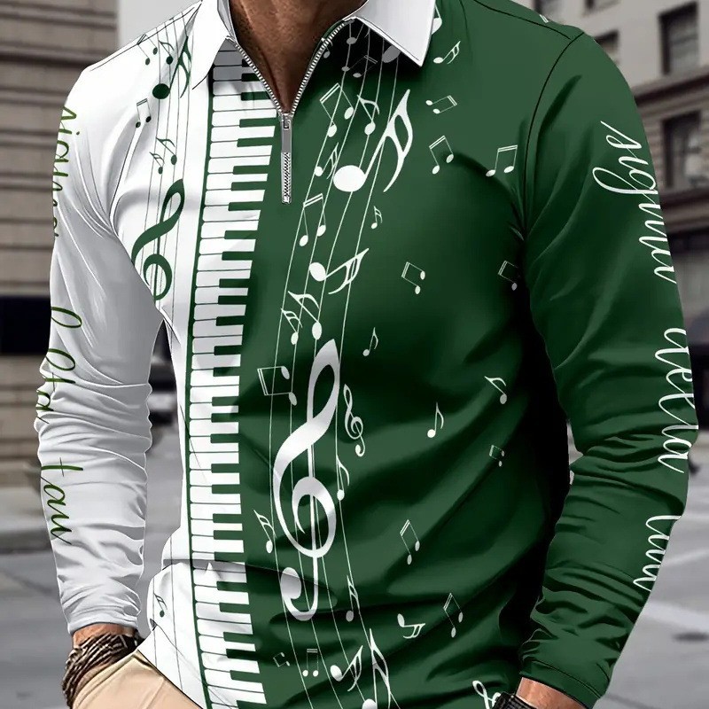 Otoño e invierno todo-fósforo estilo de Hong Kong guapo suéter de manga larga estilo minimal neutral temperamento fresco cremallera camisa POLO MB14