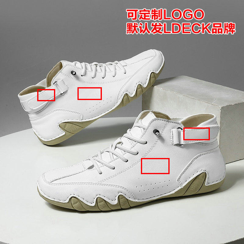 Bốt Martin nam cổ cao dáng bạch tuộc, giày bốt ngắn da lộn gót bằng — C8008 kaki, C8008 màu xám, C8008 màu đen, F8008 màu hồng chi tiết 1
