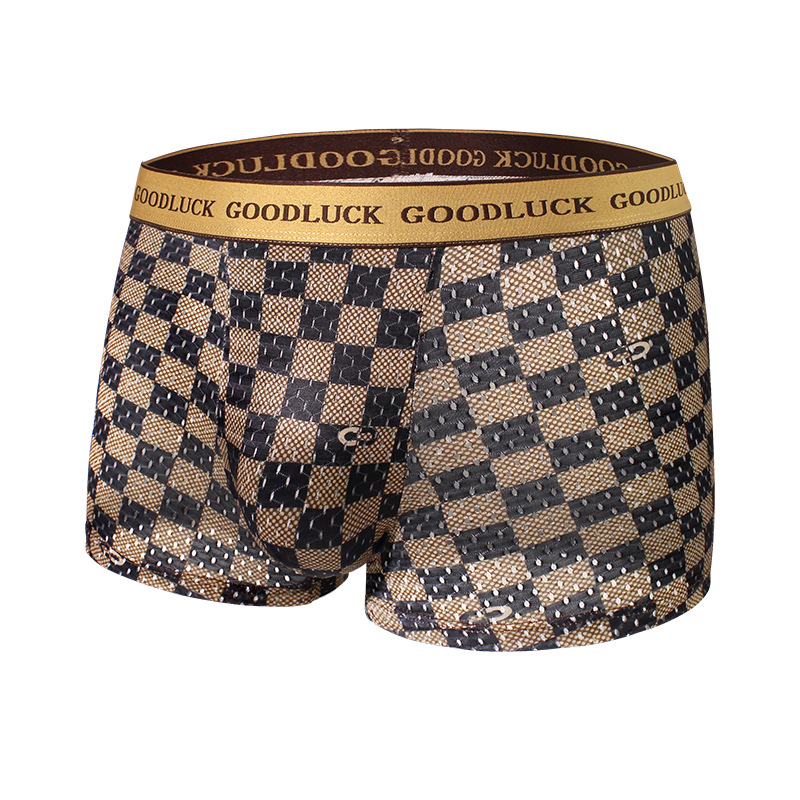 Transfronterizos exclusivos para pantalones interiores de hombre verano transpirables cómodos impresión de tamaño grande pantalones cortos de ángulo plano de hombre fábrica al por mayor