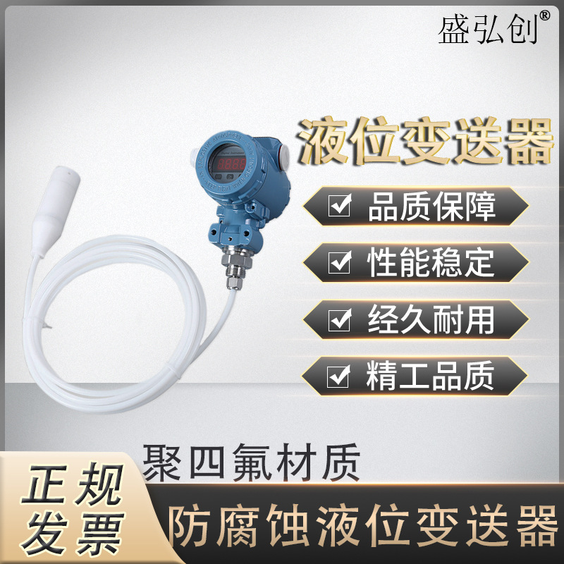 BYP264/PT3022/DS2640聚四氟液位变送器分体投入式防腐蚀水位计