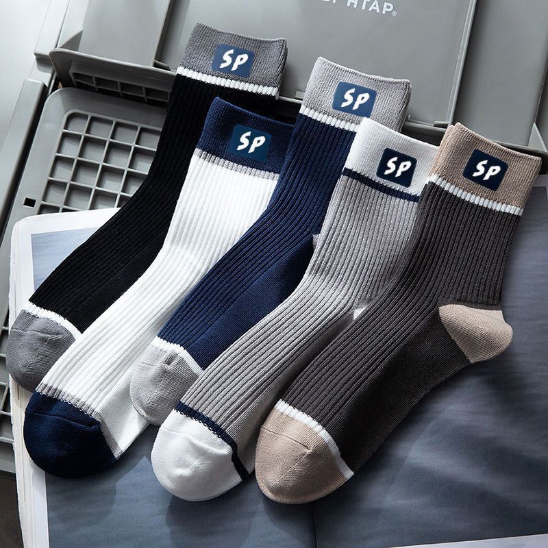 Four Seasons New Sp Mid-Calf Polyester Cotton Socks for Men, Thickened, Warm, Odor-Resistant, Sports Socks, Trendy and Fashionable Socks Four Seasons New Sp Mid-Calf Polyester Cotton Socks for Men, Thickened, Warm, Odor-Resistant, Sports Socks, Trendy and Fashionable Socks