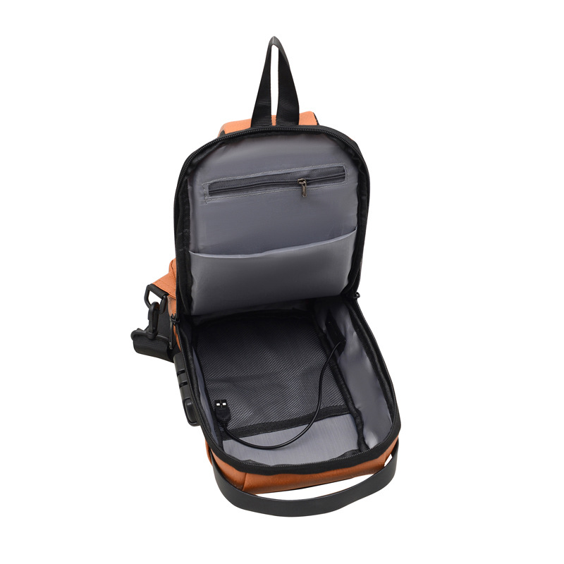 Bolso de pecho simple retro de hombre con cifrado de bloqueo bolso de hombro de moda de alto valor para montar bolso de pecho