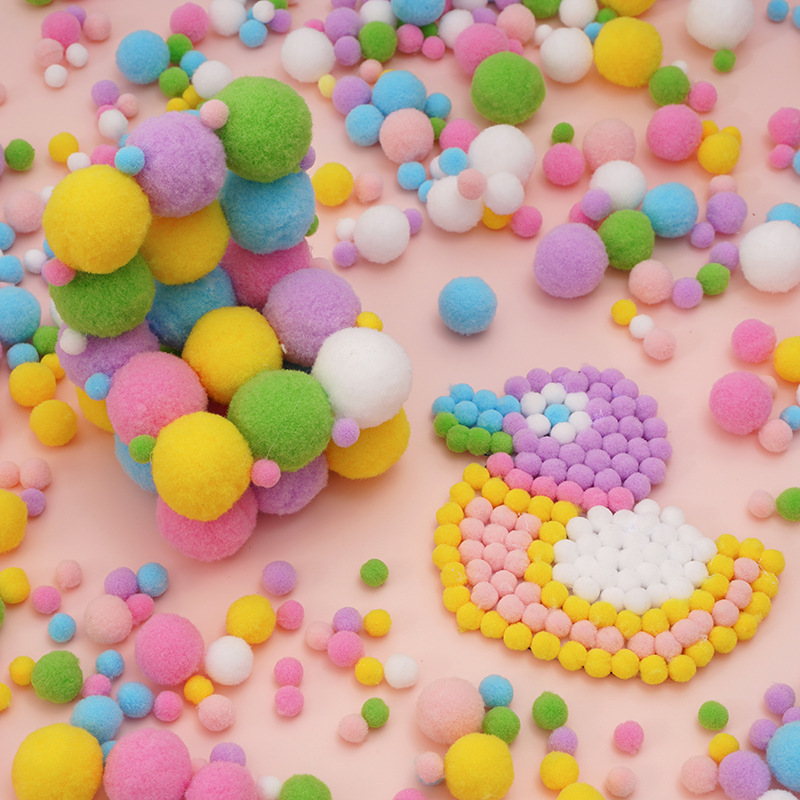 カラフルなポリエステル高弾性ぬいぐるみボール diy ジュエリーアクセサリー手作りぬいぐるみ装飾材料|undefined