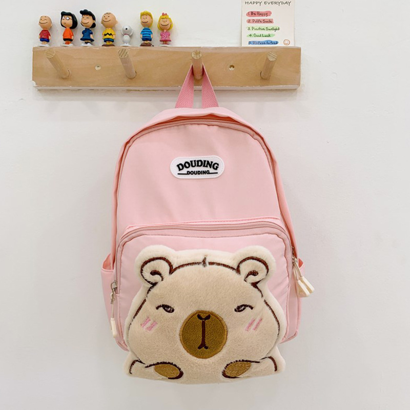 Cute mochila escolar para niñas jardín de infantes Capibara mochila infantil caricatura preescolar mochila para niños pequeños