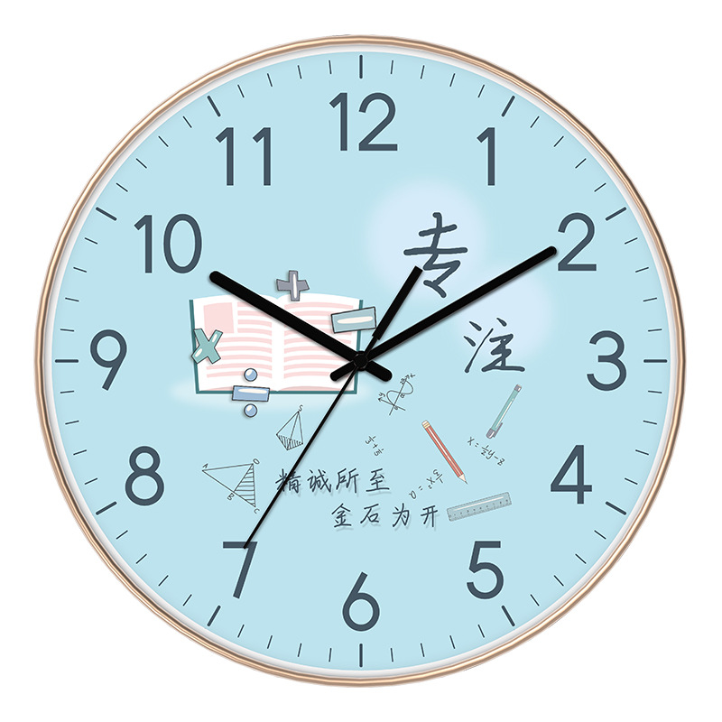 Reloj de pared de aula Junior High School secundaria escuela inspiracional estudio estudiante Escuela Primaria Reloj de pared-montado mudo clase fábrica reloj al por mayor image 12