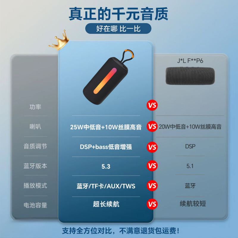 BS09无线蓝牙音箱户外便携式手提超重低音炮炫彩灯无线蓝牙音响|undefined