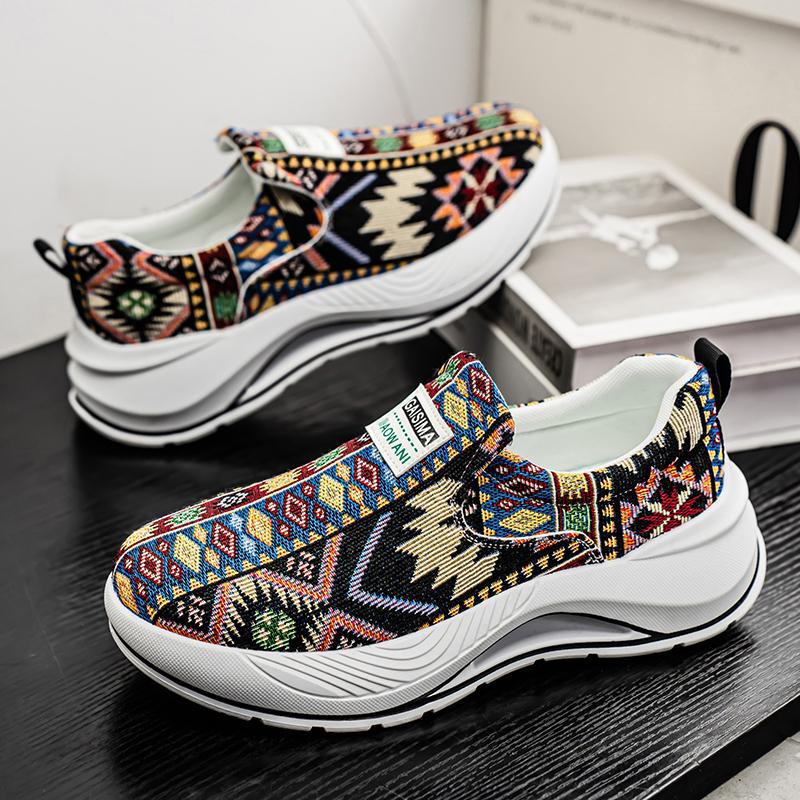 Zapatos de tela de flores de gran tamaño, zapatos de hombre, 45 ventas transfronterizas, zapatillas de lona transpirables de moda, 46 zapatillas casuales para correr, transfronterizas