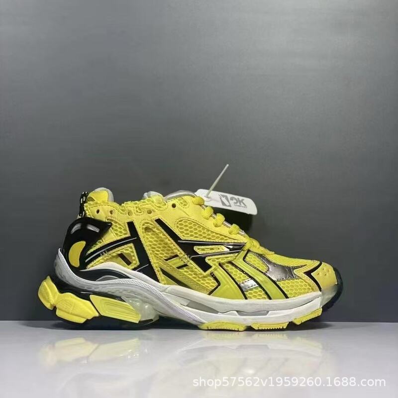 OK巴黎七代track7.0runner做旧情侣老爹鞋网面休闲时尚运动跑步鞋|undefined