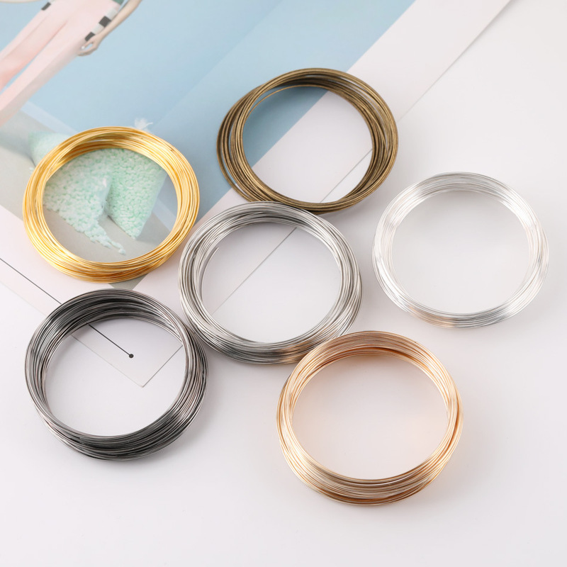High color retention memory steel wire bracelet ring diy handmade homemade beaded millet bead bracelet earrings jewelry accessories
