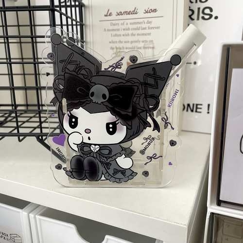 Transparent acrylic pen holder student desktop decoration storage box girl makeup brush stationery storage bucket