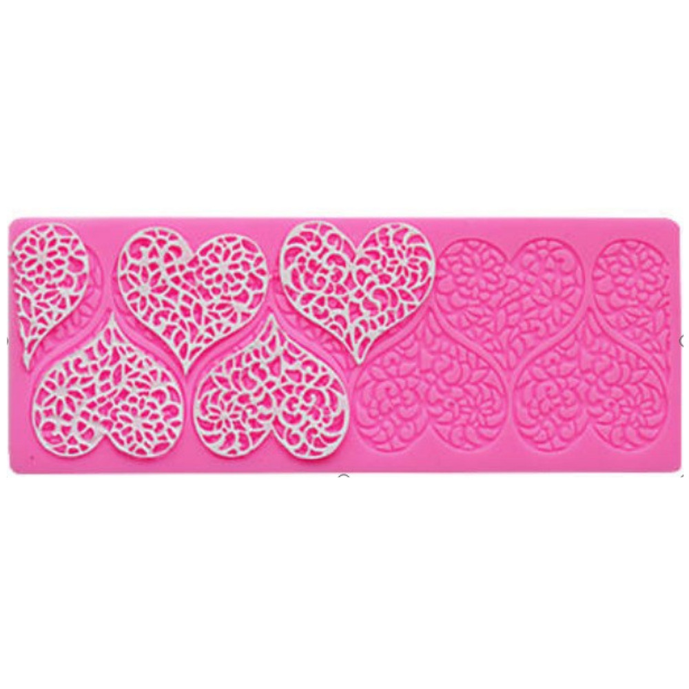 Exquisitas hojas fondant encaje estera estilo chino pabellón amor patrón postre decoración caramelo impresión molde