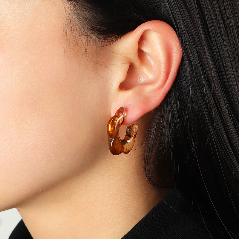 Fashion Geometric Acrylic Flower Earrings display picture 24