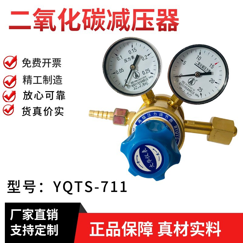 YQTS-711双极式二氧化碳减压器调压阀流量稳定精密调压器勇超牌