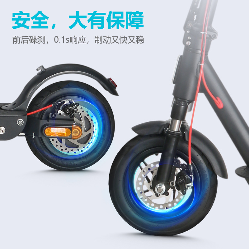 Scooter Eléctrico 2024 MK086 con Señales de Giro Izquierda y Derecha, Amortiguación Delantera y Trasera, Batería de Ultra Larga Duración de 500W