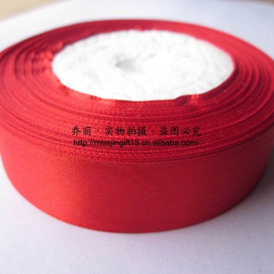 25MM cinta arco cinta caja de regalo decoración de flores cinta de poliéster Ropa Accesorios cinta 8 puntos