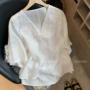 宽松v领夏季短袖衬衫