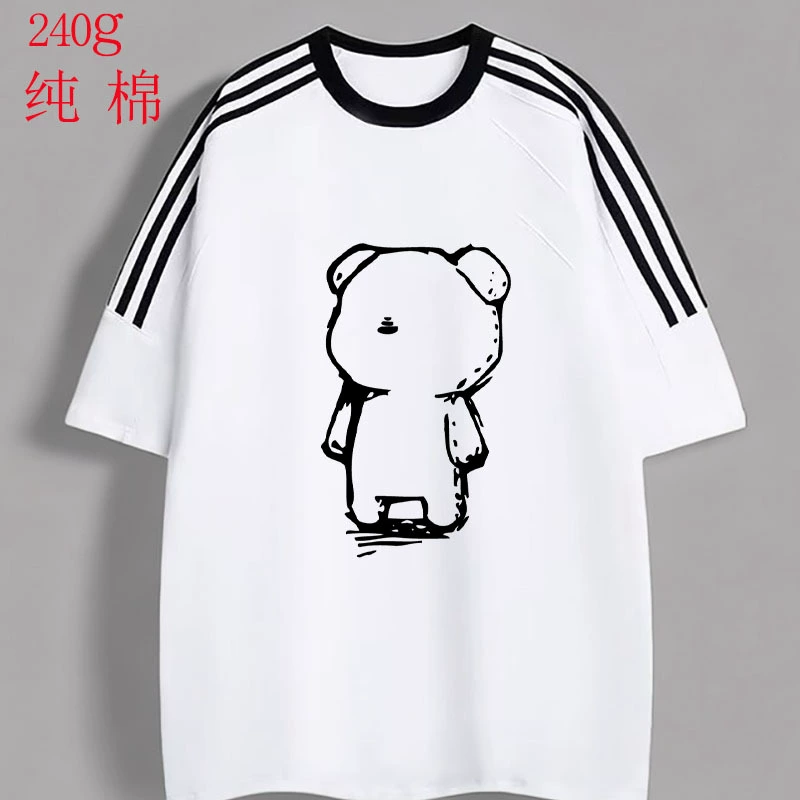 240 г тяжелый тройной бар с круглым вырезом из хлопка с короткими рукавами женская футболка летняя школа стиль американская пара футболка топ