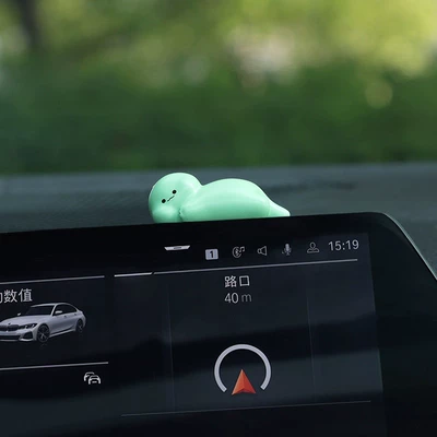 Car ornaments, Car Center Console Screen - sleeping-position-little-dinosaur-glue-included