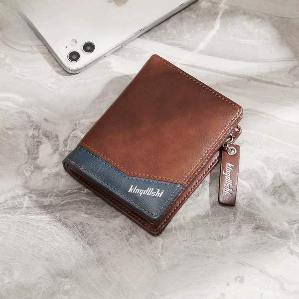 New Pu Leather Multifunctional Zipper Short Men's Wallet Chain Bag Wholesale Dollar Wallet Card Coin Purse