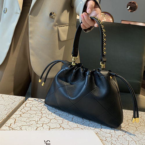 Soft leather armpit bag for women 2024 new style high-end casual versatile cloud bag fashionable portable cross-body dumpling bag