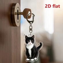 K 68455 Cat acrylic key pendant è���ǿ���Կ�׹Ҽ��羳��