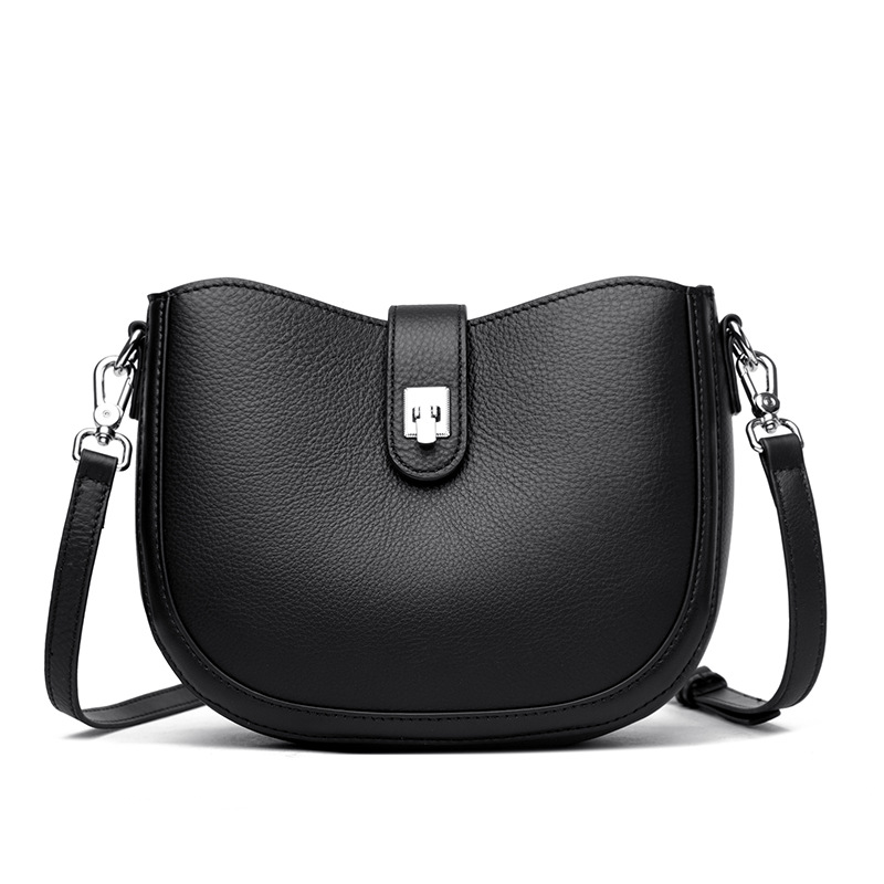 Suministro transfronterizo de bolsos de cuero, alforjas, bolsos de axila de mensajero multiusos de un solo hombro de piel de vaca de nueva capa de verano 2025