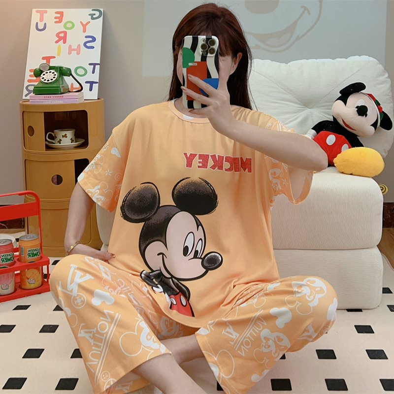 Pijamas nuevos pajamas de verano para mujeres pijamas cortos y largos Mickey ropa para el hogar comercio exterior transfronterizo sudeste asiático