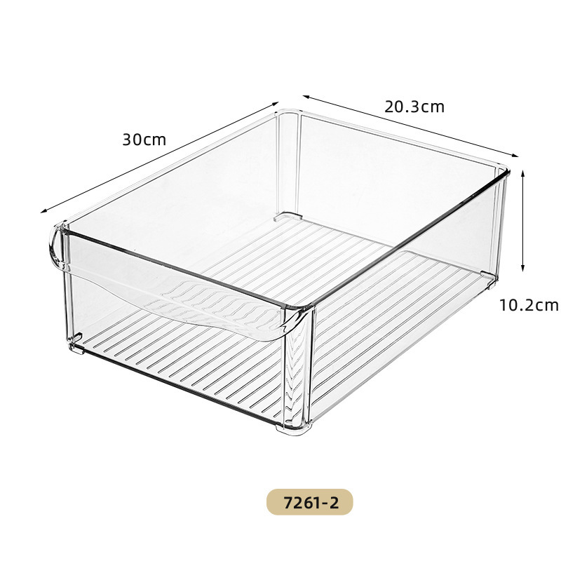 Refrigerador transfronterizo caja de almacenamiento de acabado de plástico caja de conservación de frutas y verduras caja de almacenamiento de refrigeración transparente superposición de cocina
