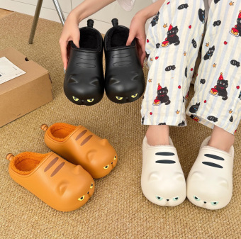 2025新款棉拖秋冬季家用女士可爱冬天保暖毛绒居家室内猫咪棉拖鞋