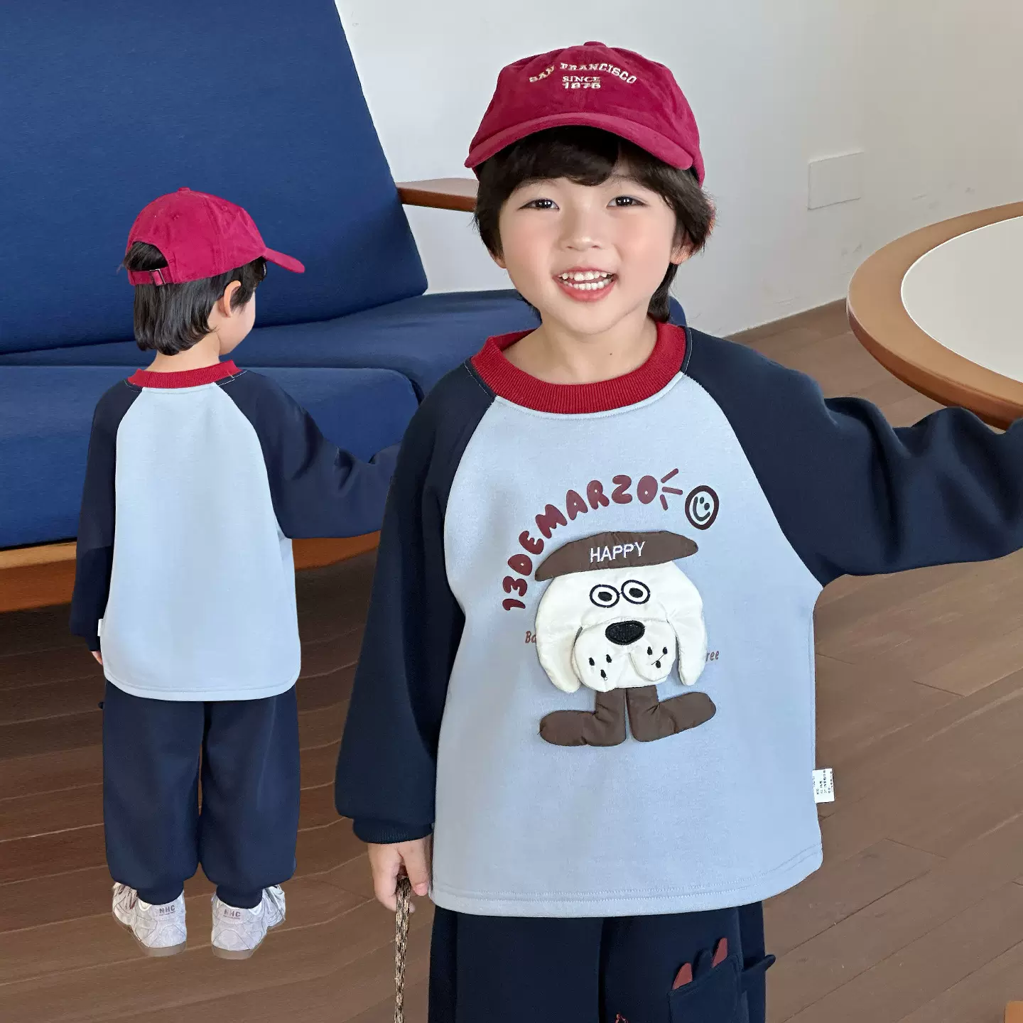 男童秋款卫衣卡通印花套头上衣2025新款宝宝户外针织衣服A类百搭