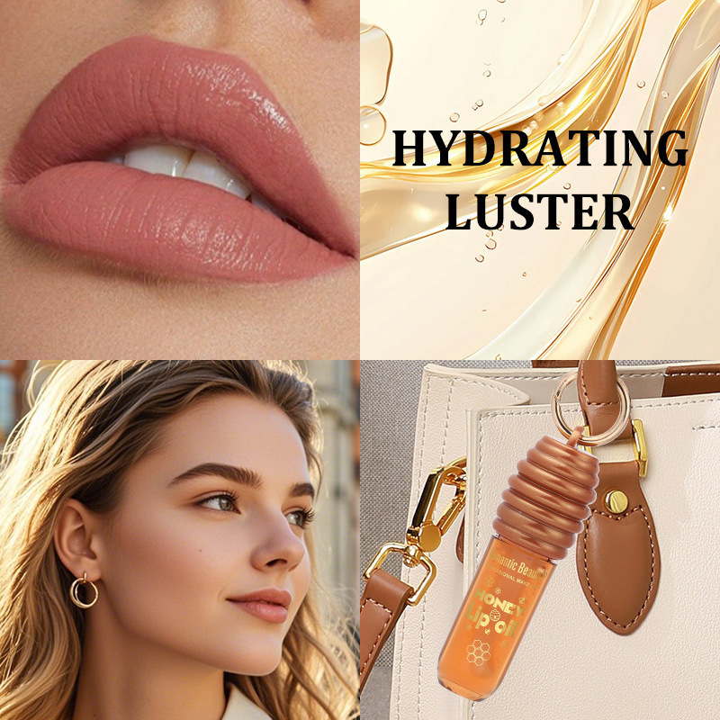 Brasileño, la explosión transfronteriza de los labios de miel, la sensación de aceite y agua, llavero, bolsa de colgar, esmalte labial humectante, la mujer de la miel. image 5