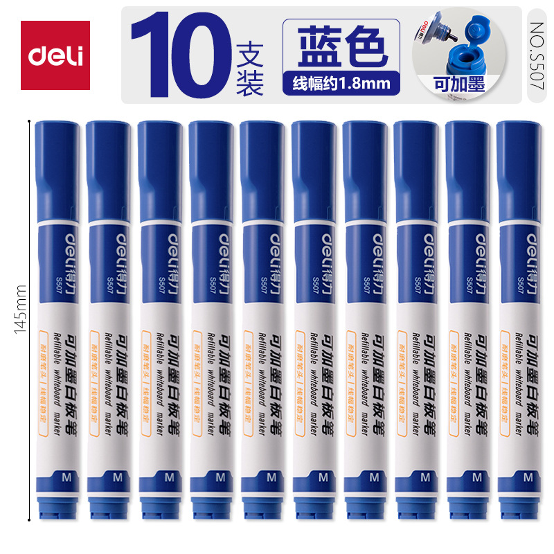 Delit Oil-based Whiteboard lápiz de secado rápido impermeable de gran capacidad sin decoloración lápiz de marca de cabeza gruesa lápiz de cabeza grande tinta de aceite