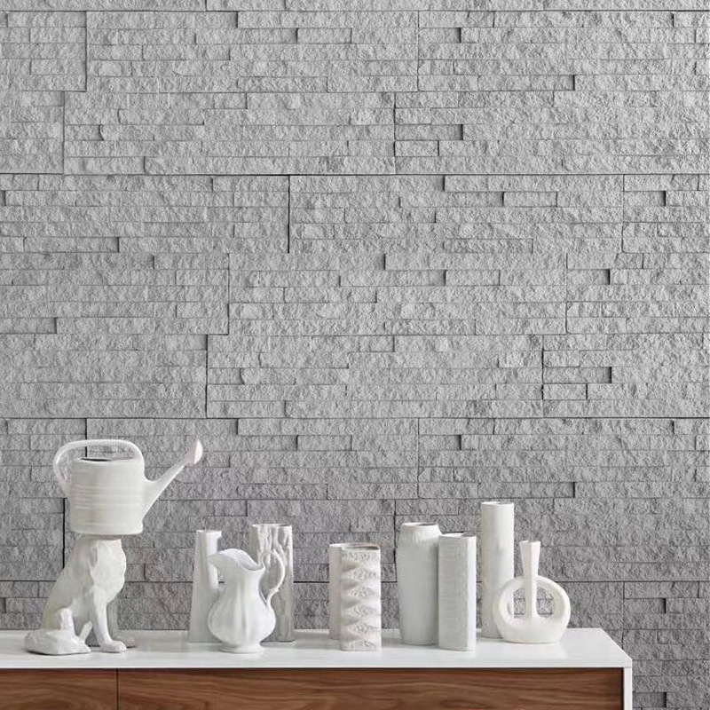 PU pequeña villa de roca patio interior y exterior pared de fondo piedra simulada azulejos de pared exterior tiras de ladrillo cultural ligero roca