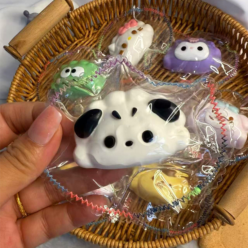 小红书同款kt饺子库洛米饺子卡通系列捏捏乐奶油泥解压硅胶捏捏|undefined